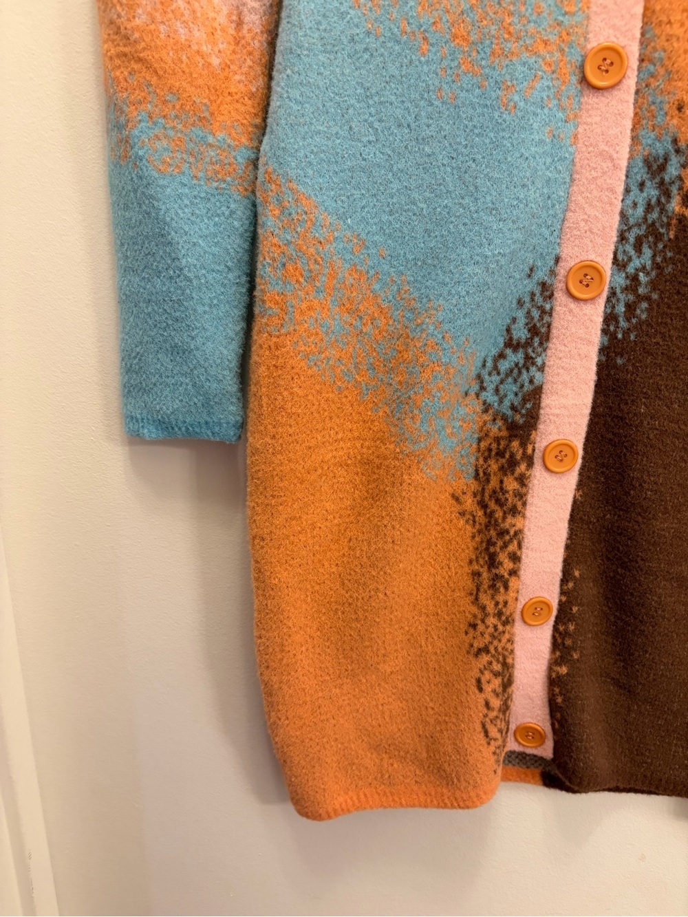 NWT Fashion Nova Pink Orange Maroon Colorful Long Sleeve Sweater Dress Size XL - Picture 5 of 9
